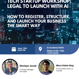 Tech Startup Workshop: Legal to Launch with AI – June 19, 2025