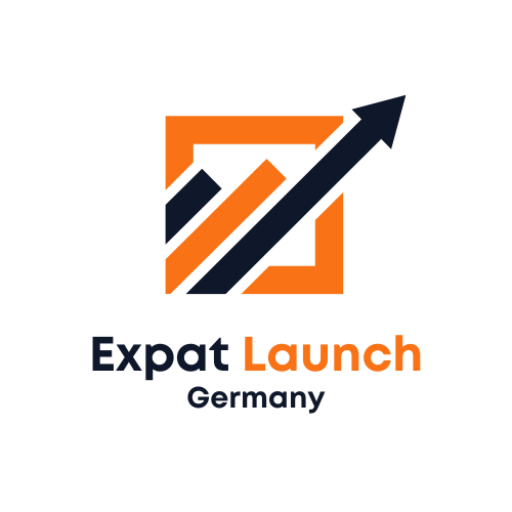 expat launch logo white background