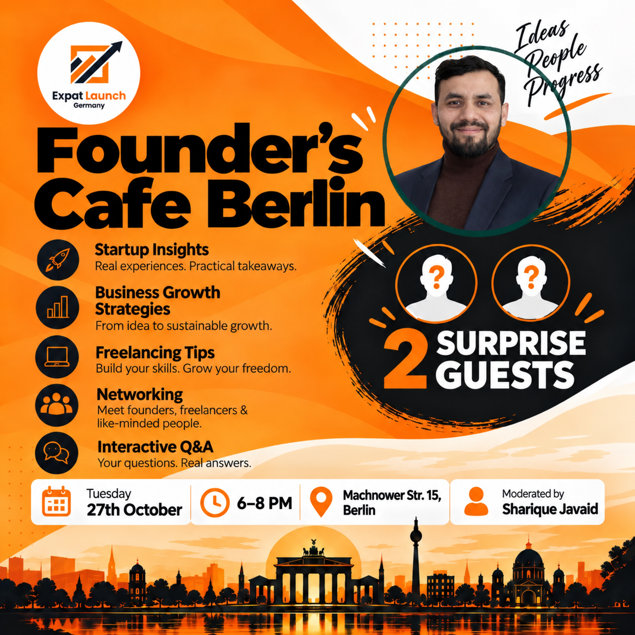 berlin founder’s café meetup poster